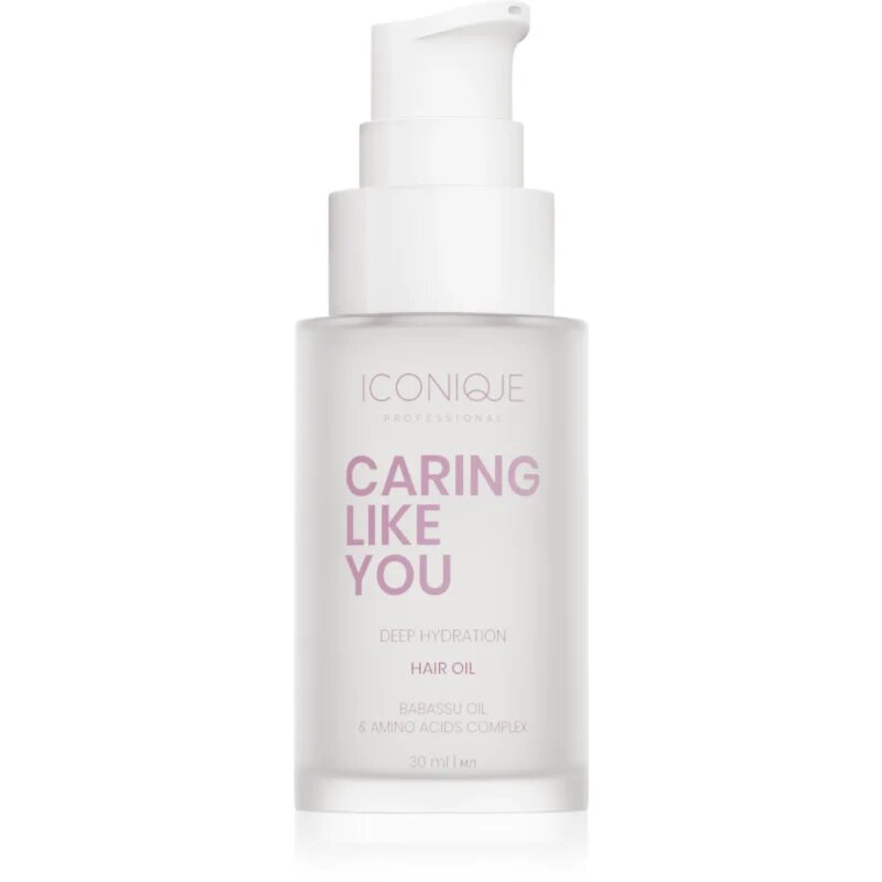 ICONIQUE Professional CARING LIKE YOU Deep Hydration vlažilno olje za suhe in poškodovane lase 30 ml