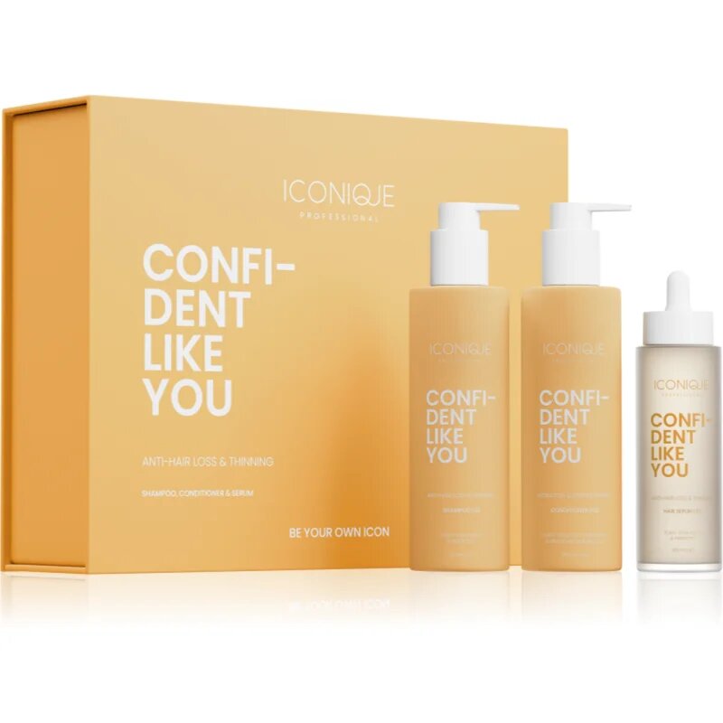 ICONIQUE Professional CONFIDENT LIKE YOU Anti-Hair Loss & Thinning Set set proti izpadanju las