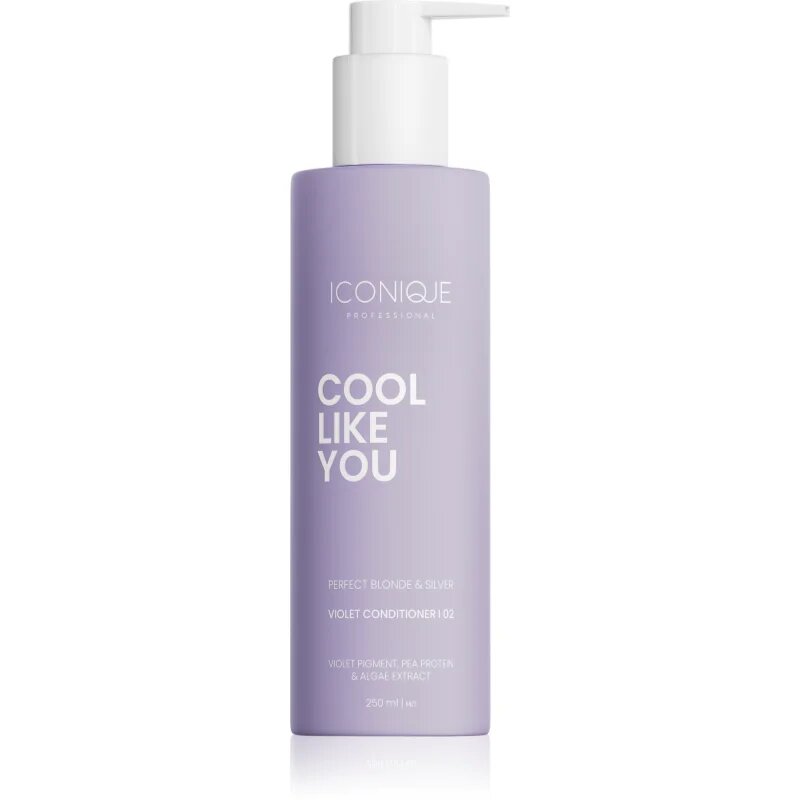 ICONIQUE Professional COOL LIKE YOU Perfect Blonde & Silver Violet balzam za nevtralizacijo rumenih odtenkov 250 ml