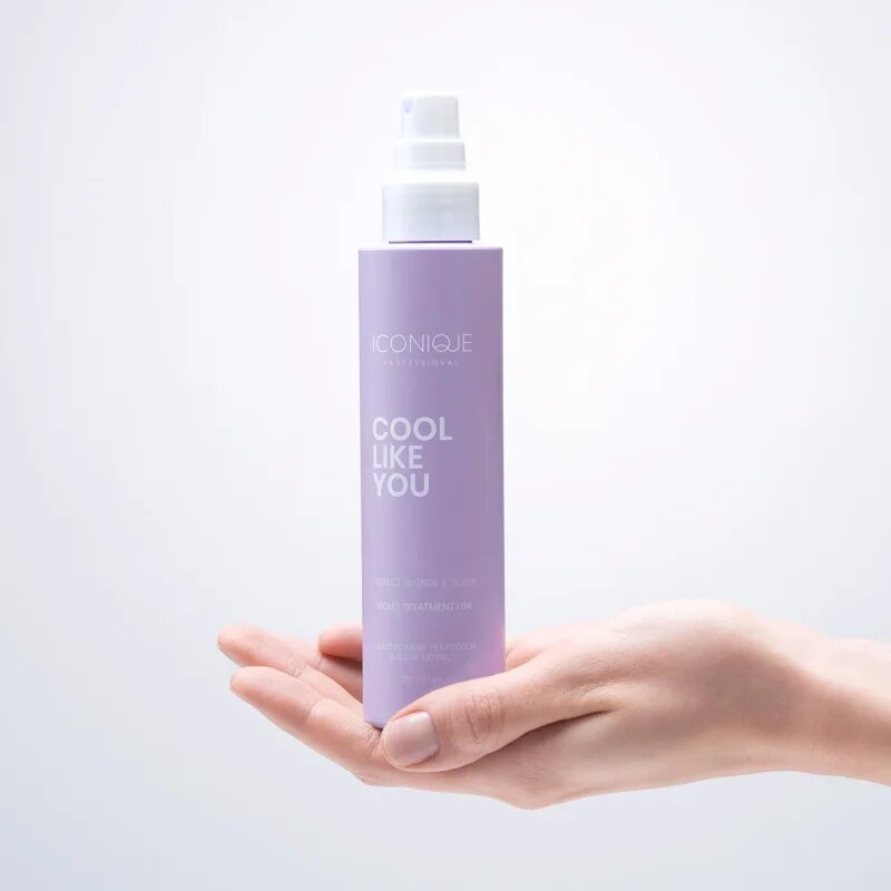 ICONIQUE Professional COOL LIKE YOU Perfect Blonde & Silver Violet nega brez spiranja za nevtralizacijo rumenih odtenkov 150 ml