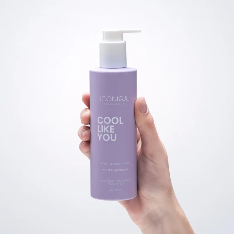 ICONIQUE Professional COOL LIKE YOU Perfect Blonde & Silver Violet šampon za nevtralizacijo rumenih tonov 250 ml