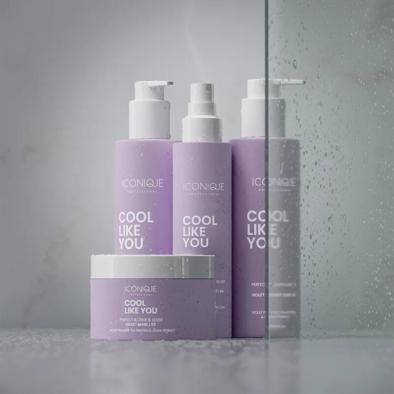 ICONIQUE Professional COOL LIKE YOU Perfect Blonde & Silver Violet šampon za nevtralizacijo rumenih tonov 70 ml