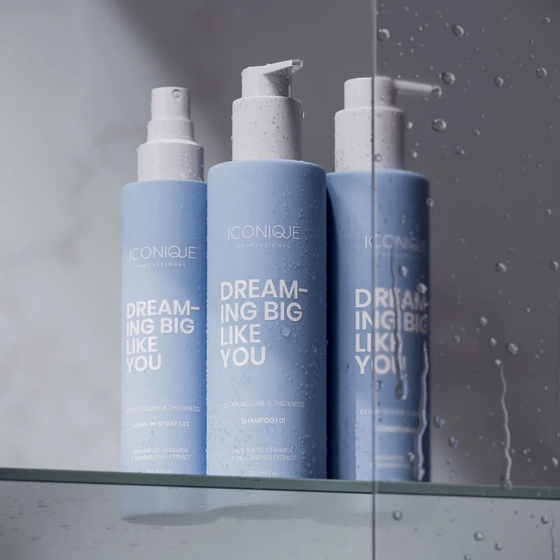 ICONIQUE Professional DREAMING BIG LIKE YOU Volume & Thickness pršilo brez spiranja za povečanje volumna za tanke lase 150 ml