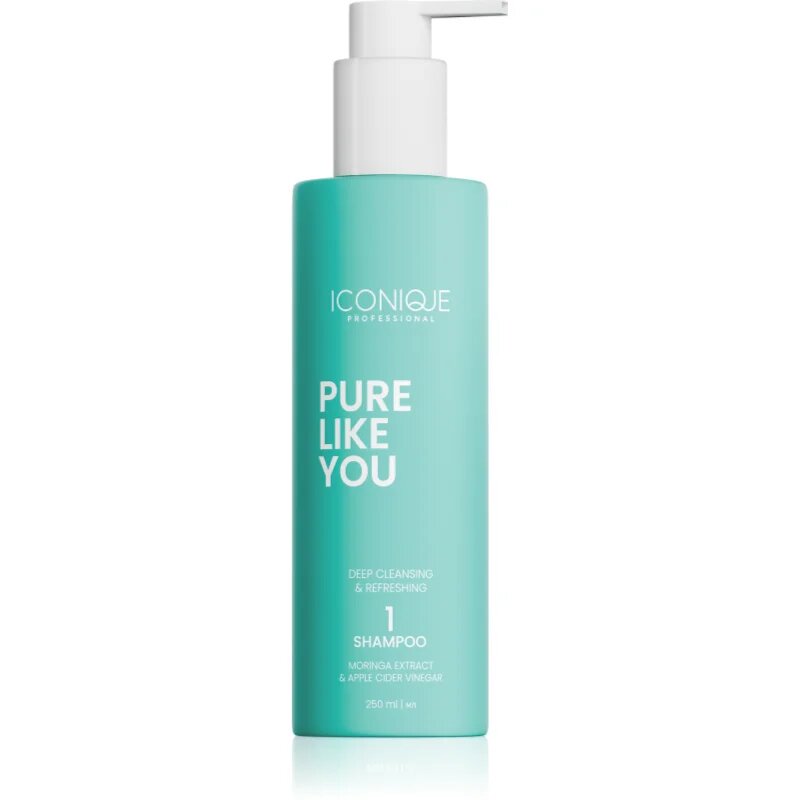 ICONIQUE Professional PURE LIKE YOU Deep Cleansing & Refreshing Shampoo globinsko čistilni šampon za mastno lasišče 250 ml