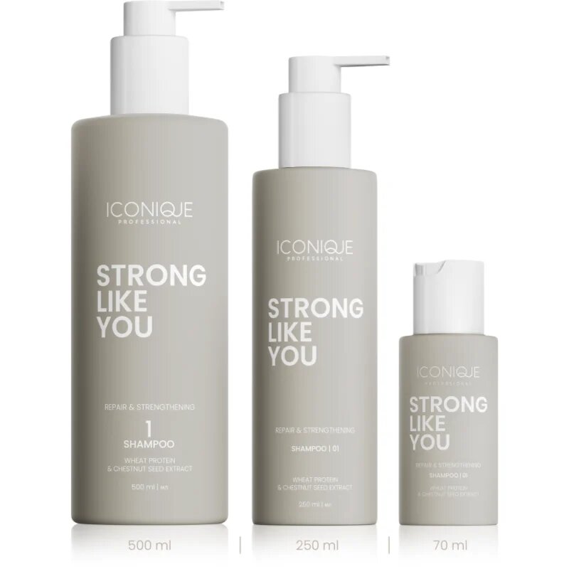 ICONIQUE Professional STRONG LIKE YOU Repair & Strengthening regeneracijski šampon za poškodovane lase 500 ml