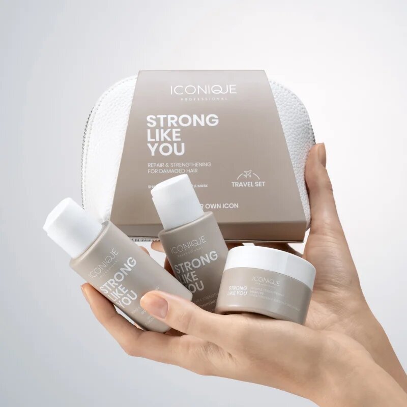 ICONIQUE Professional STRONG LIKE YOU Repair & Strengthening Set Potovalni set za poškodovane lase