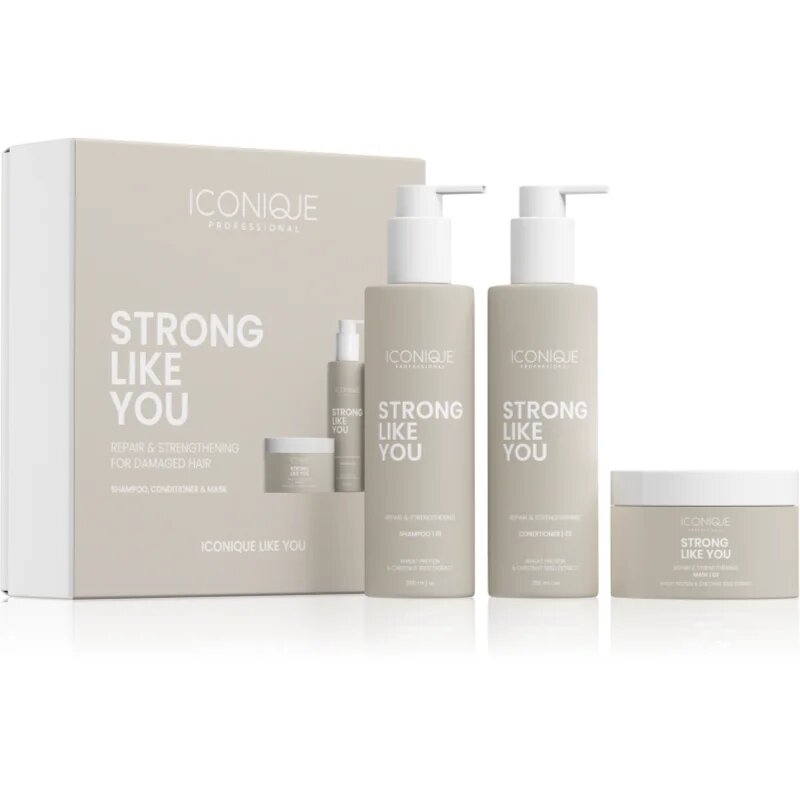 ICONIQUE Professional STRONG LIKE YOU Repair & Strengthening Set set za poškodovane lase