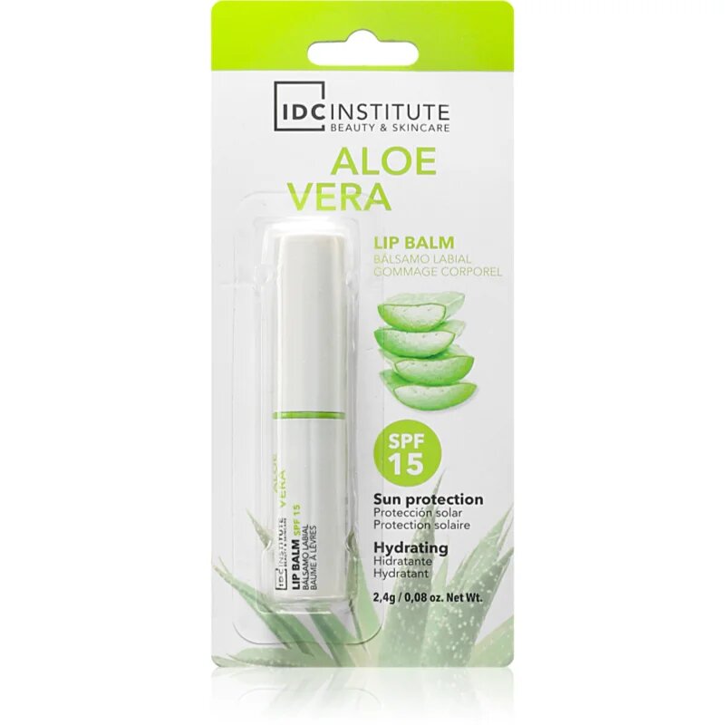 IDC INSTITUTE Aloe Vera balzam za ustnice SPF 15 2.4 g