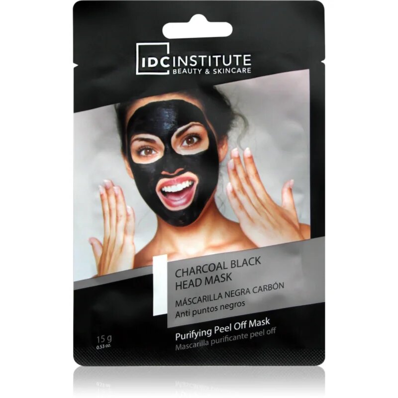 IDC INSTITUTE Charcoal Blackhead Mask luščilna maska proti črnim pikicam z aktivnim ogljem 15 g
