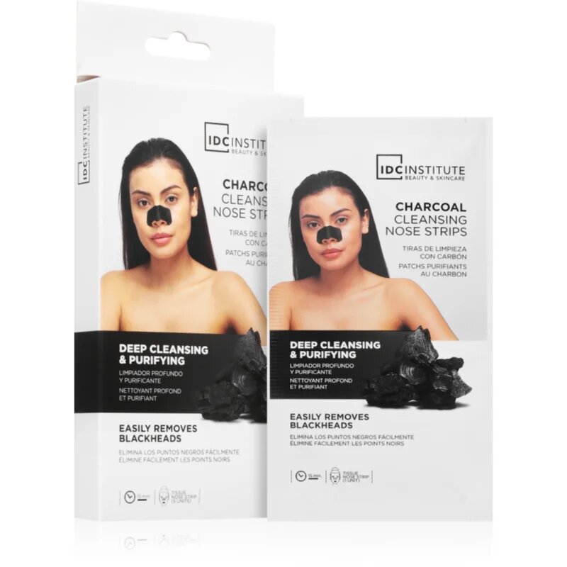 IDC INSTITUTE Charcoal maska za nos 5 kos