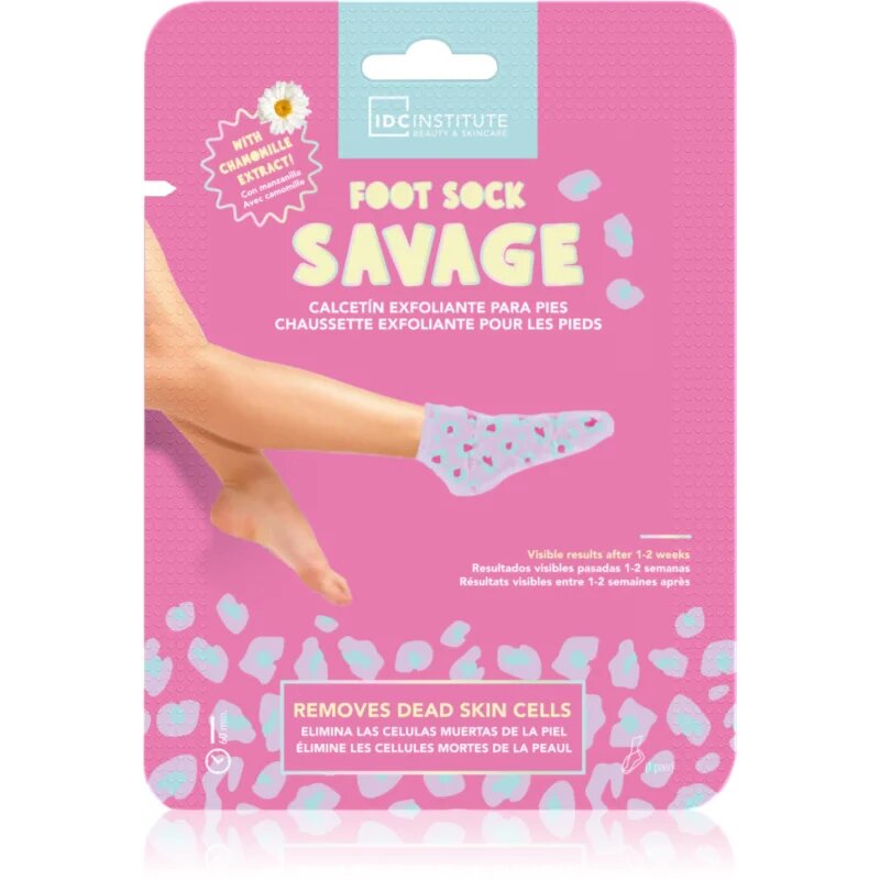 IDC INSTITUTE Foot Sock Savage eksfoliacijska maska za noge 1 kos