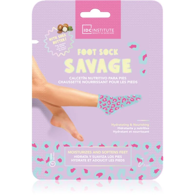 IDC INSTITUTE Foot Sock Savage vlažilna maska za noge 1 kos