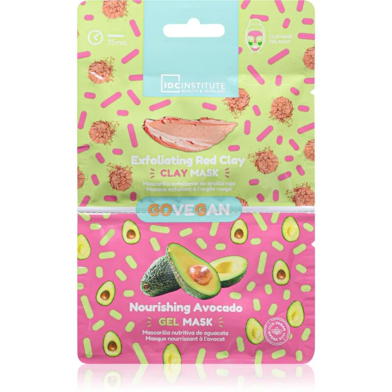 IDC INSTITUTE Go Vegan maska za obraz 2x6 g