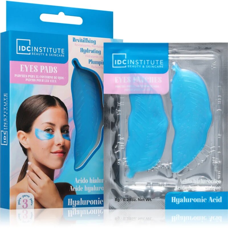 IDC INSTITUTE Hyaluronic Acid Eye Patches hidrogel blazinice proti podočnjakom 3 par