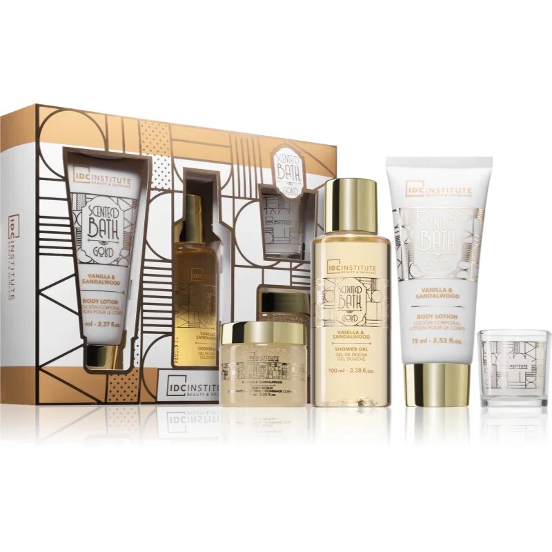 IDC INSTITUTE Scented Bath Gold Perfect Bath darilni set za ženske