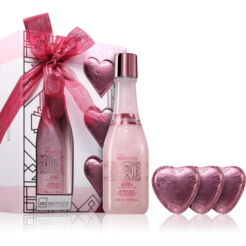 IDC INSTITUTE Scented Bath Rose Bubble Bath Set darilni set za ženske