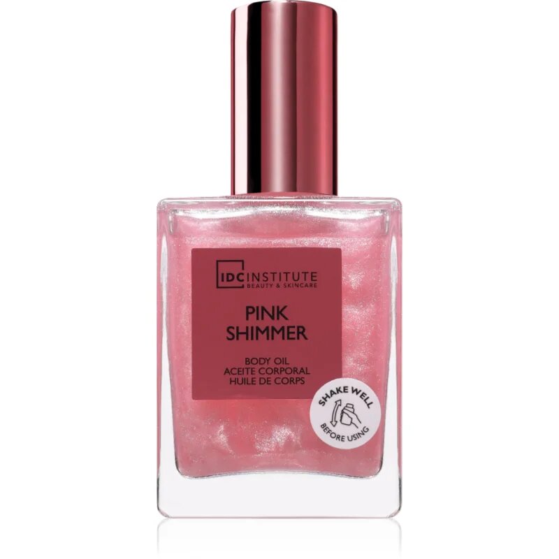 IDC INSTITUTE Shimmer Pink bleščeče olje za telo 45 ml