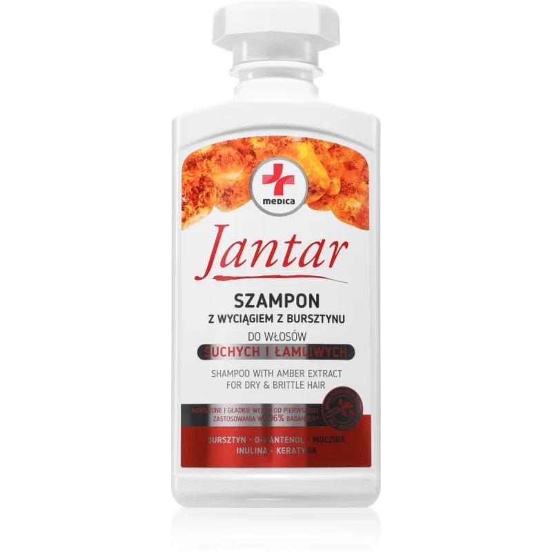 Ideepharm Jantar Medica intenzivni hranilni šampon za suhe lase 330 ml