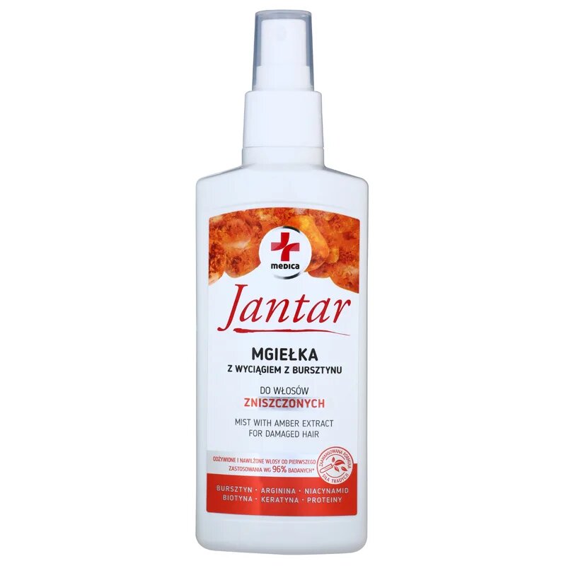 Ideepharm Medica Jantar nega las brez spiranja za poškodovane lase 200 ml