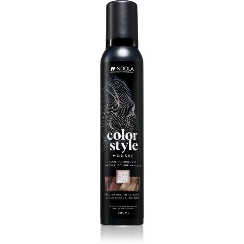 Indola Color Style Mousse tonirana pena za lase odtenek Beige Blonde 200 ml
