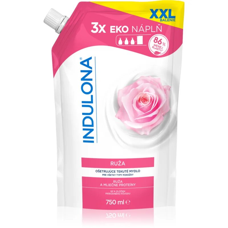 Indulona Rose tekoče milo za roke nadomestno polnilo 750 ml