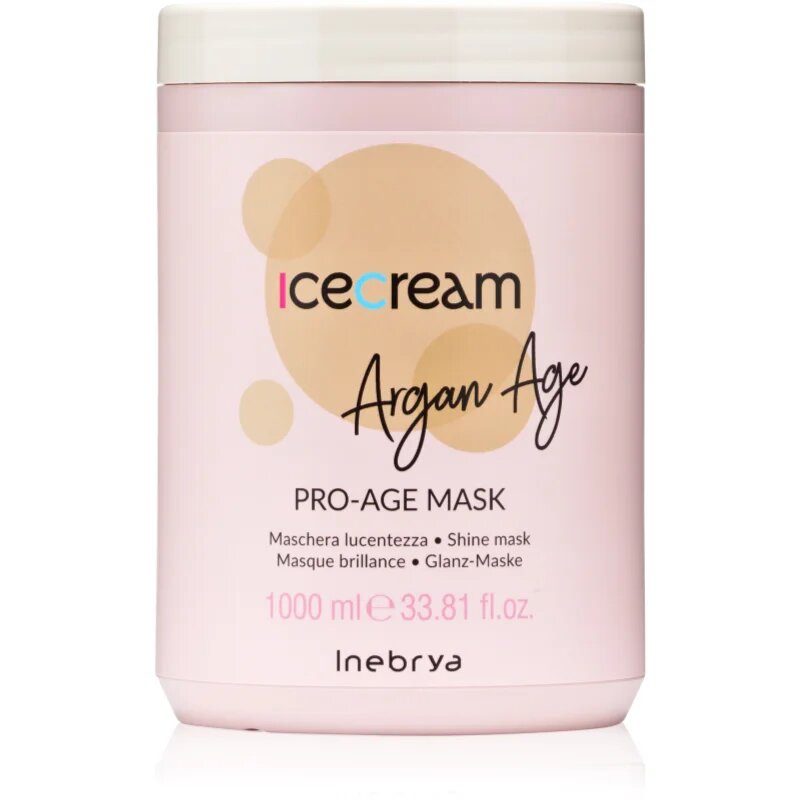 Inebrya Argan-Age Pro-Age Mask obnovitvena maska za lase in lasišče 1000 ml