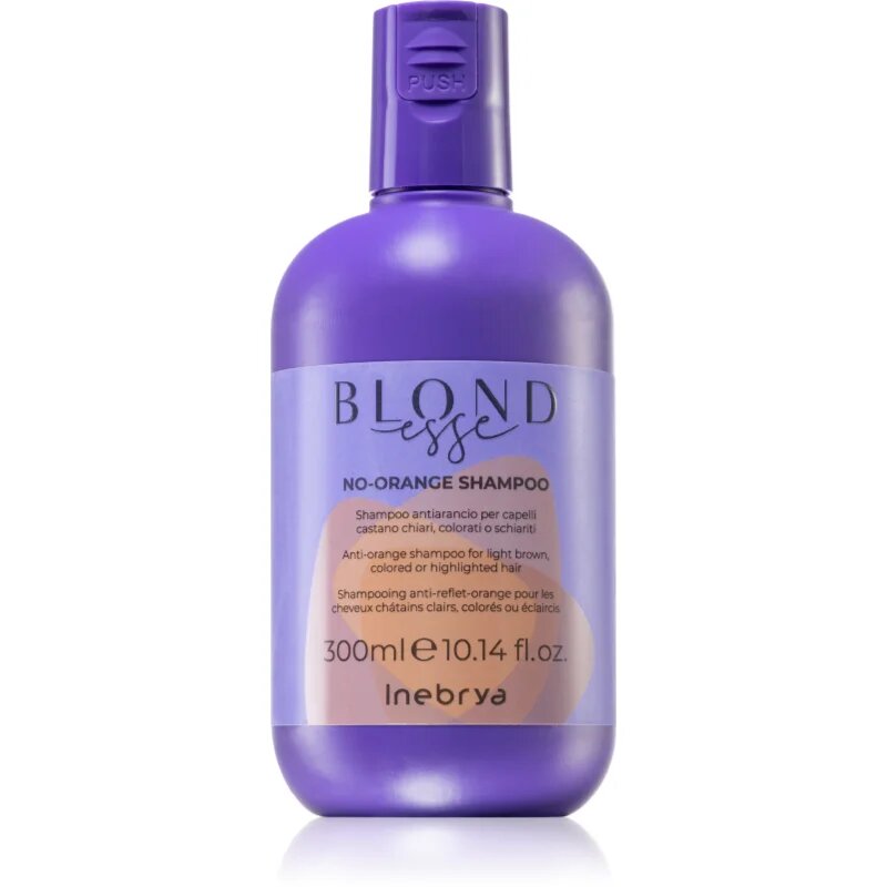 Inebrya BLONDesse No-Orange Shampoo hranilni šampon za nevtralizacijo medeninastih podtonov 300 ml