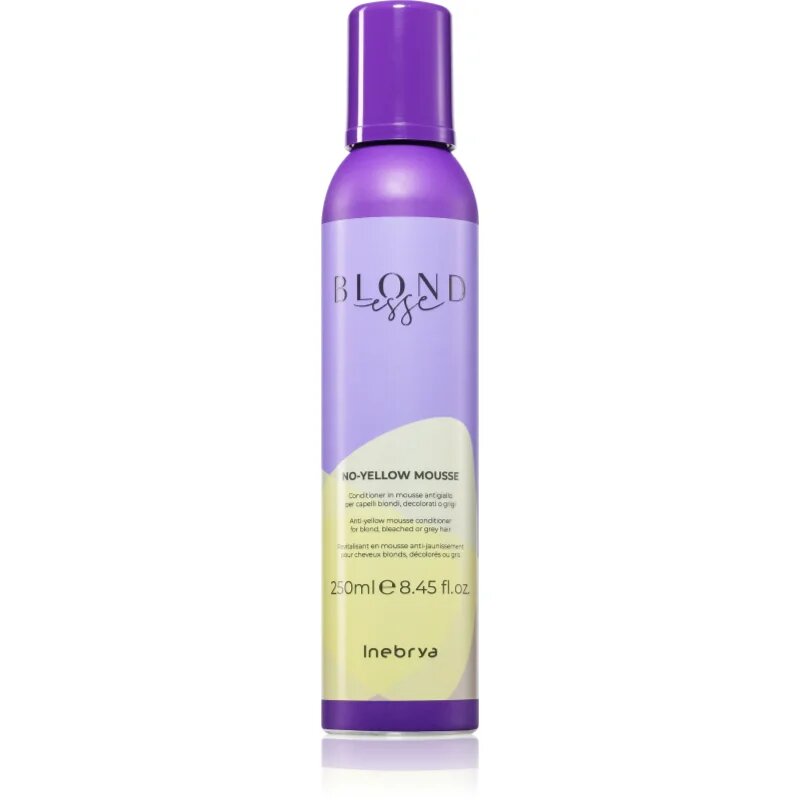 Inebrya BLONDesse No-Yellow Mousse penasti balzam za nevtralizacijo rumenih odtenkov 250 ml