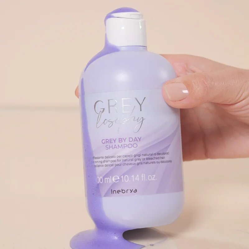 Inebrya Greylosophy Grey By Day Shampoo šampon za toniranje za sive lase 300 ml
