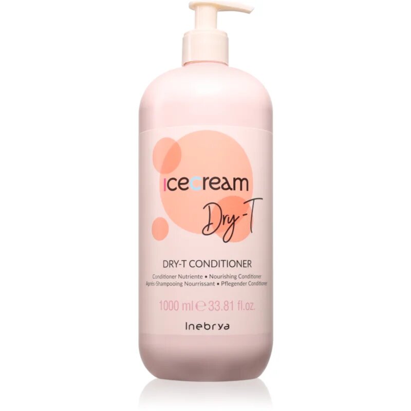 Inebrya Ice Cream Dry-T Conditioner revitalizacijski balzam za suhe in poškodovane lase 1000 ml