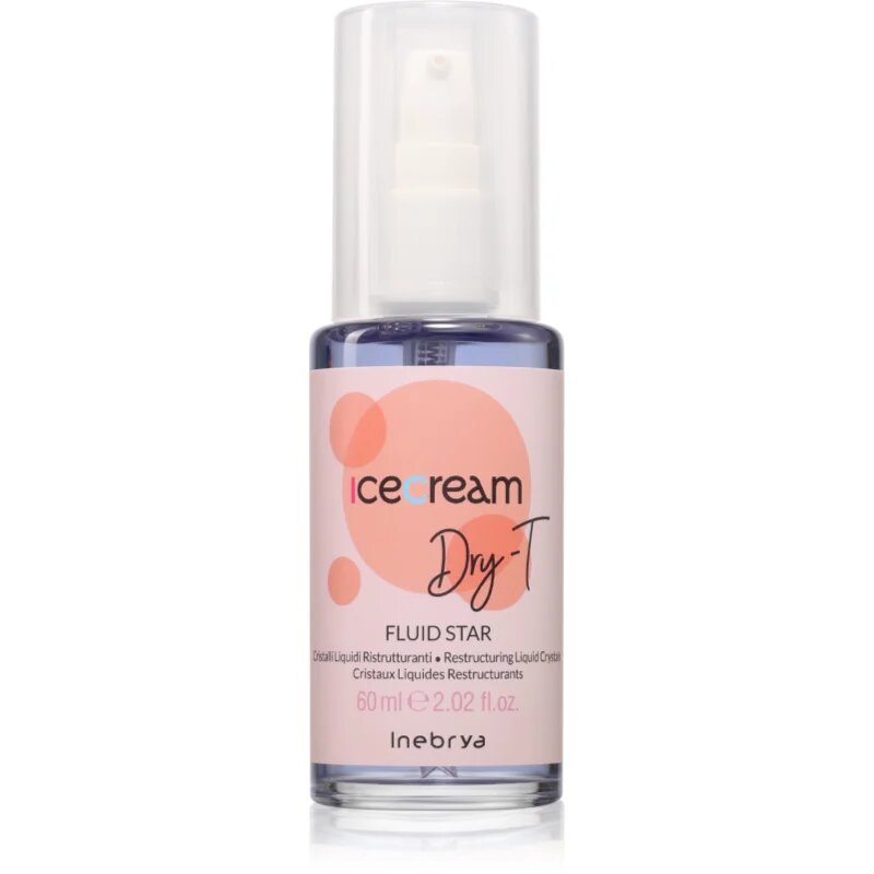 Inebrya Ice Cream Dry-T Fluid Star tekoči kristali za suhe in barvane lase 60 ml