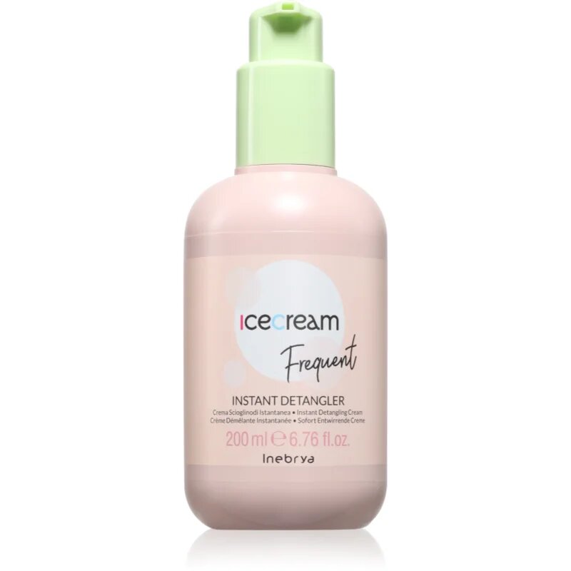 Inebrya Ice Cream Frequent Instant Detangler krema brez spiranja za lažje razčesavanje las 200 ml