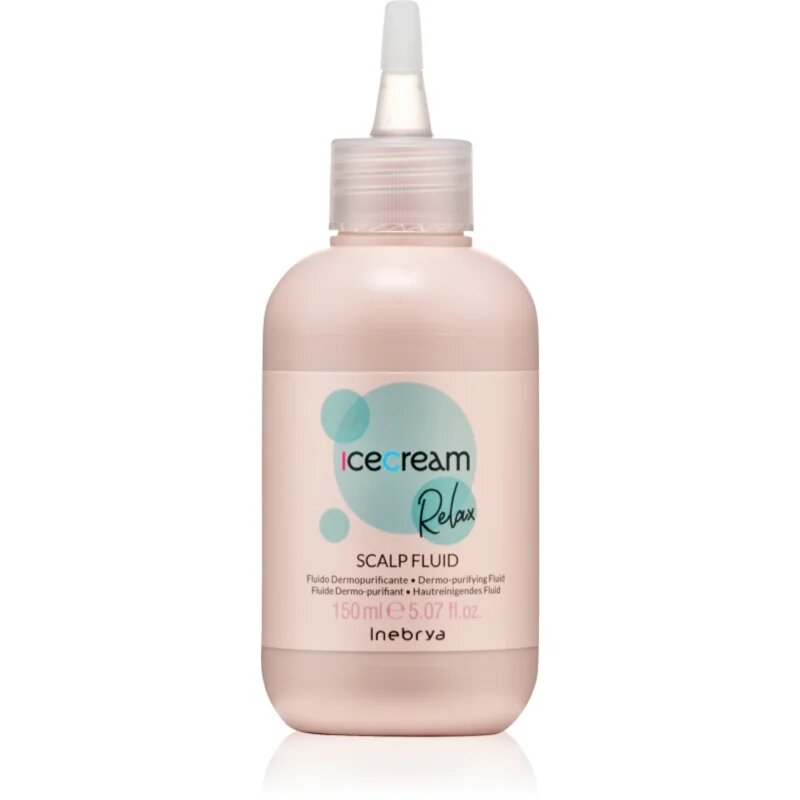 Inebrya Ice Cream Relax Scalp Fluid Pre-shampoo nega pred šamponiranjem na pokožku hlavy 150 ml