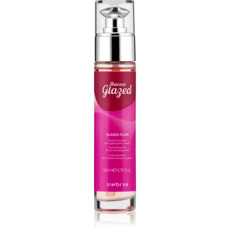 Inebrya Shecare Glazed Fluid serum za osvetljevanje za sijaj in mehkobo las 50 ml