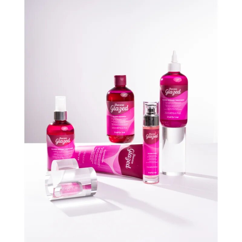 Inebrya Shecare Glazed Fluid serum za osvetljevanje za sijaj in mehkobo las 50 ml