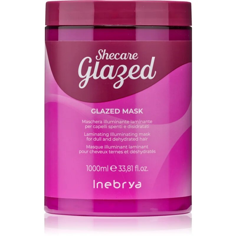 Inebrya Shecare Glazed Mask vlažilna maska za sijaj in mehkobo las 1000 ml