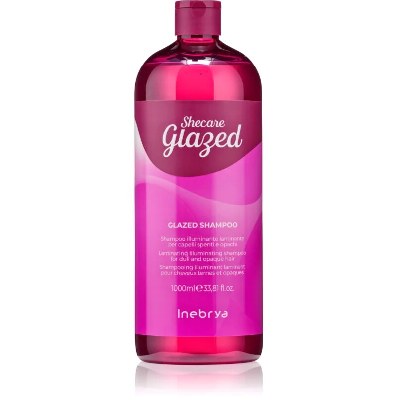 Inebrya Shecare Glazed Shampoo osvetljevalni šampon za sijaj in mehkobo las 1000 ml