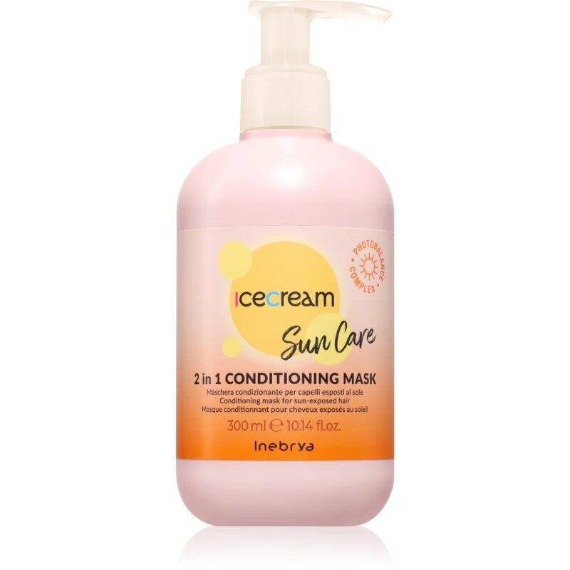 Inebrya Sun Care 2 in 1 Conditioning Mask maska za lase za lase izpostavljene soncu 300 ml
