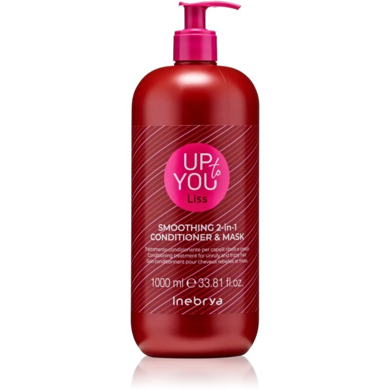 Inebrya Up To You Liss Smoothing 2-in-1 Mask & Conditioner gladilna nega za lase 2v1 1000 ml