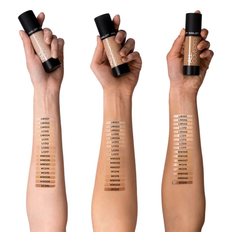 Inglot All Covered dolgoobstojen tekoči puder odtenek LW 003 30 ml