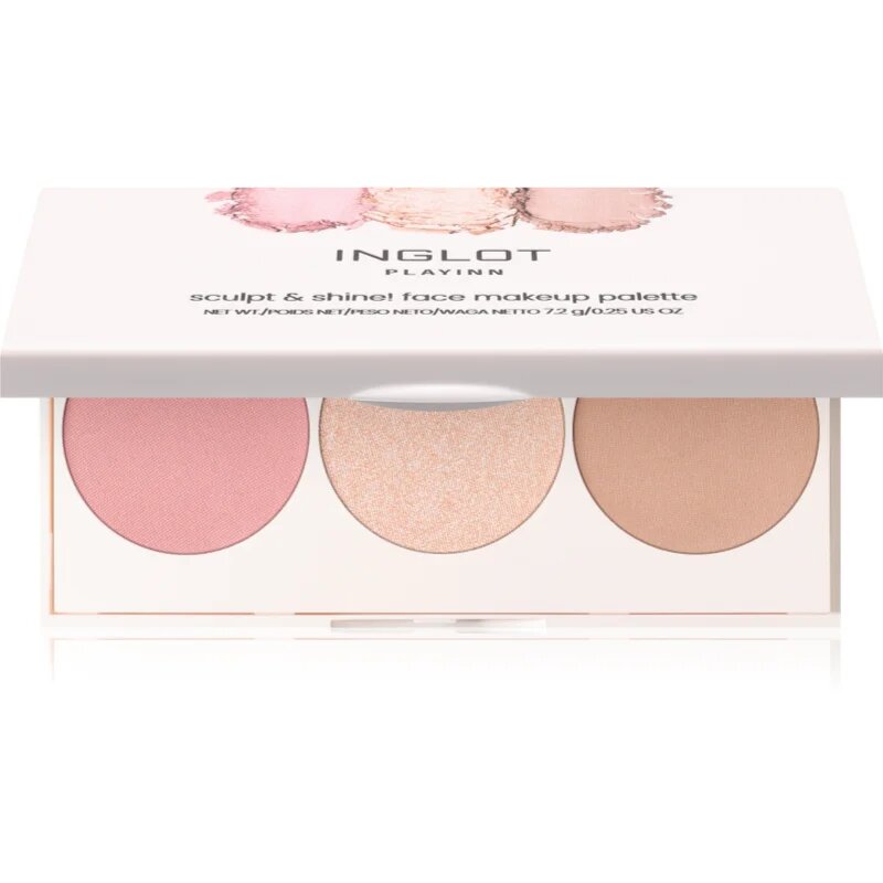 Inglot Face Palette osvetljevalec bronzer in rdečilo odtenek Good Mood 7.2 g
