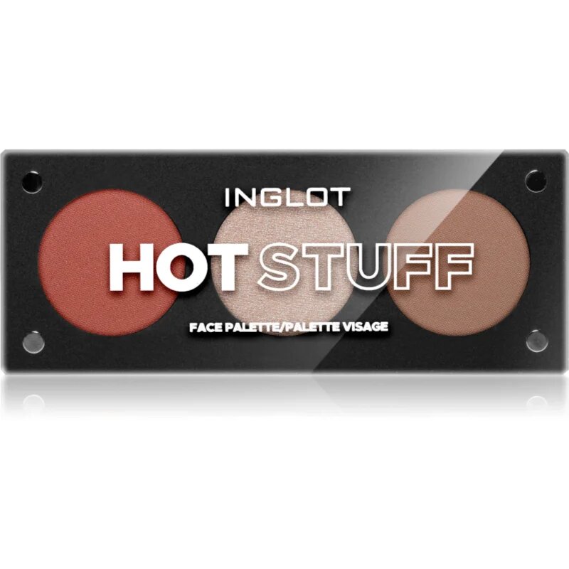Inglot Face Palette osvetljevalec bronzer in rdečilo odtenek HOT STUFF 7.2 g