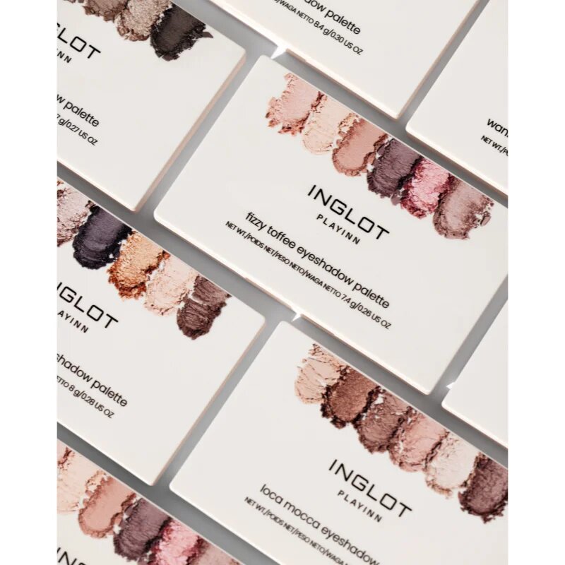 Inglot PlayInn Eyeshadow Palette paleta senčil za oči odtenek Fizzy Toffee 7.6 g