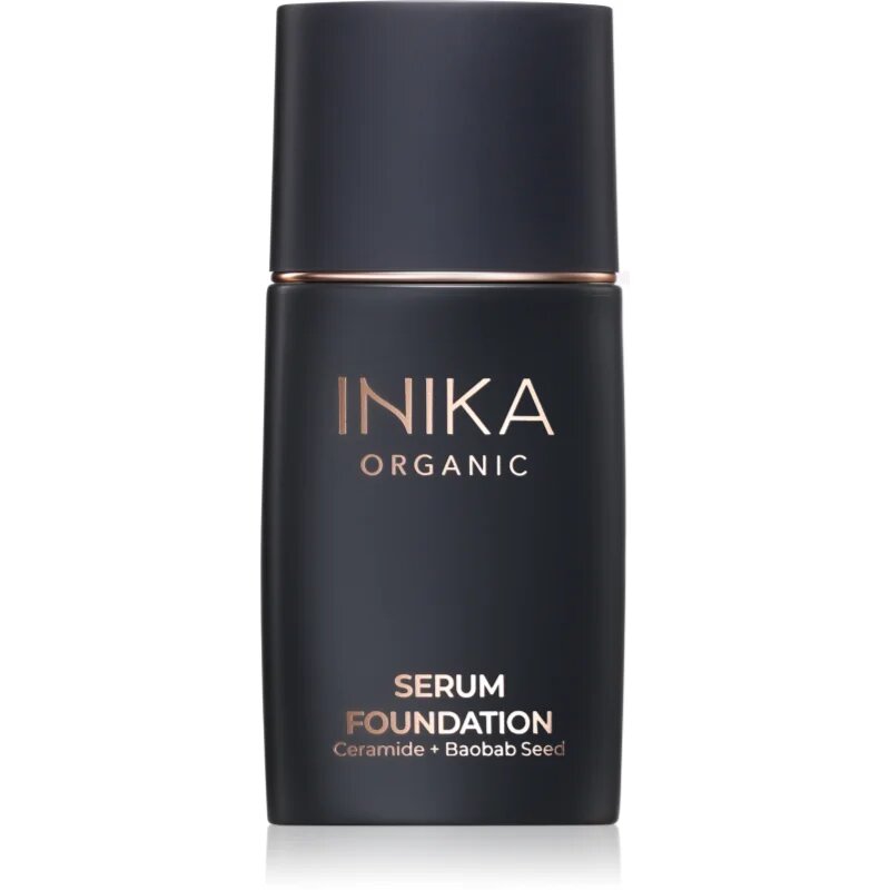 Inika Organic Serum Foundation negovalni tekoči puder za lep obraz odtenek Bold 25 ml