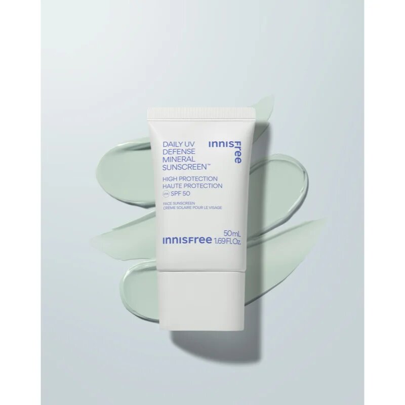innisfree Daily UV Defense Mineral Sunscreen mineralni zaščitni fluid za obraz SPF 50 50 ml