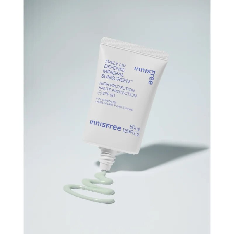 innisfree Daily UV Defense Mineral Sunscreen mineralni zaščitni fluid za obraz SPF 50 50 ml