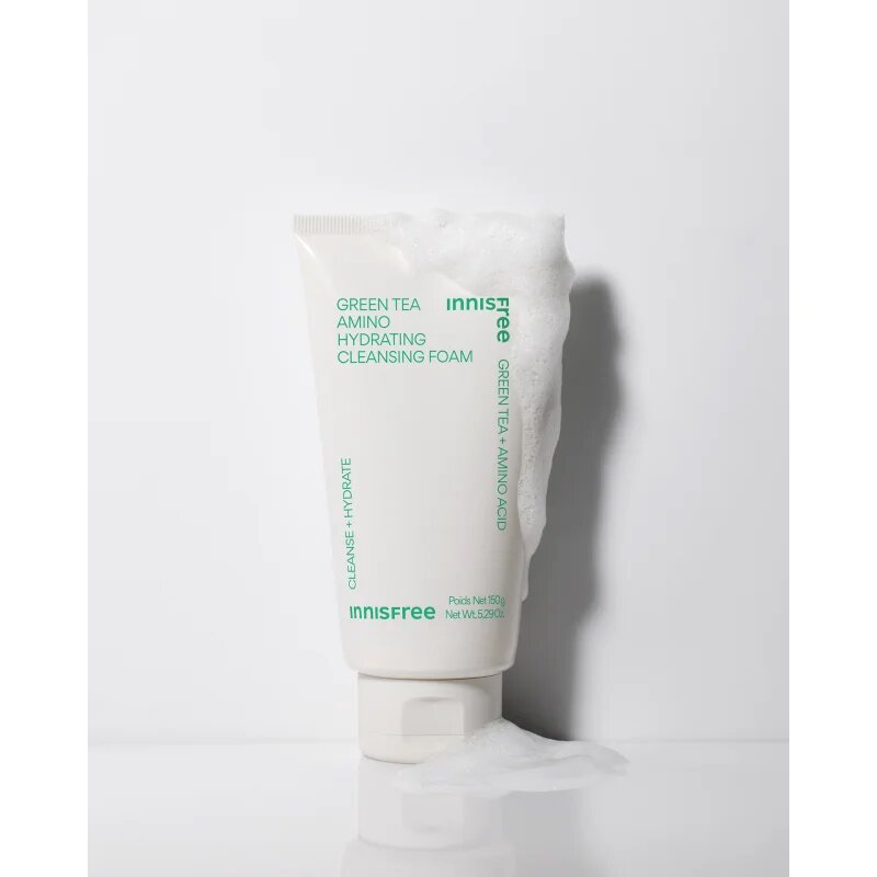 innisfree Green Tea Amino Acid Cleansing Foam nežna čistilna pena z vlažilnim učinkom 150 ml