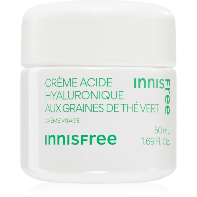 innisfree Green Tea Seed Hyaluronic Cream vlažilna krema za obraz s pomirjajočim učinkom 50 ml