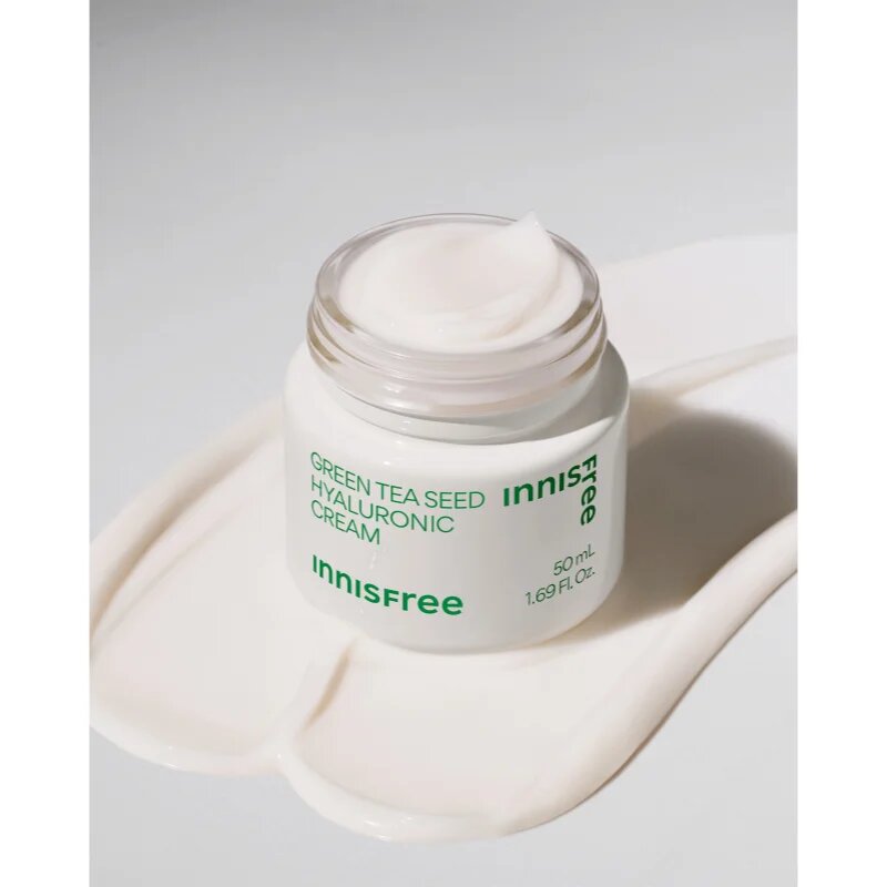 innisfree Green Tea Seed Hyaluronic Cream vlažilna krema za obraz s pomirjajočim učinkom 50 ml