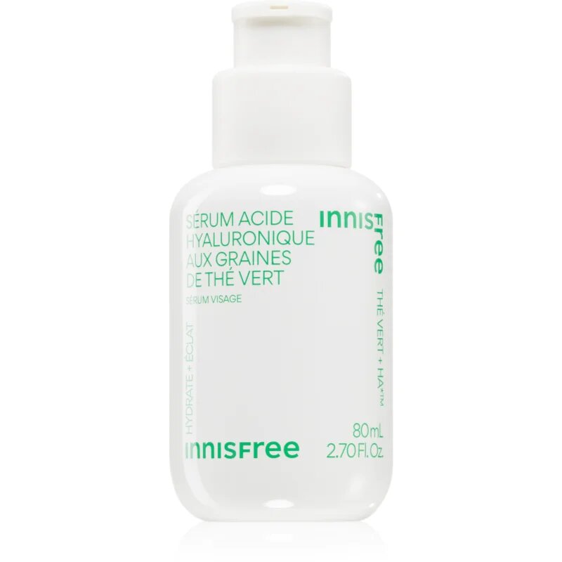 innisfree Green Tea Seed Hyaluronic Serum pomirjajoči serum za obraz za osvetljevanje kože in hidratacijo 80 ml